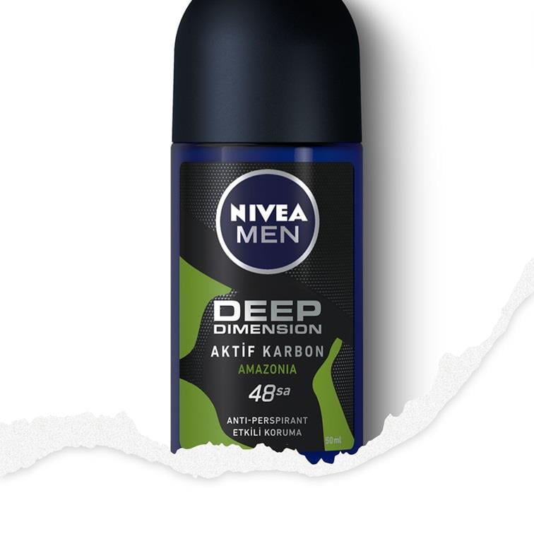 NIVEA MEN DEEP DIMENSION  AMAZONIA ERKEK ROLL ON  DEODORANT 50 ML