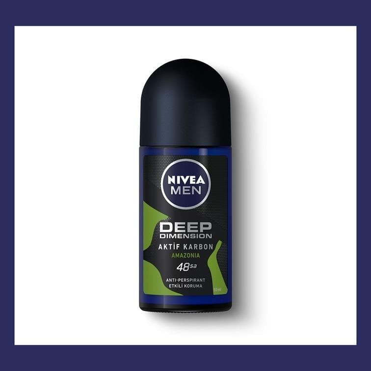 NIVEA MEN DEEP DIMENSION  AMAZONIA ERKEK ROLL ON  DEODORANT 50 ML