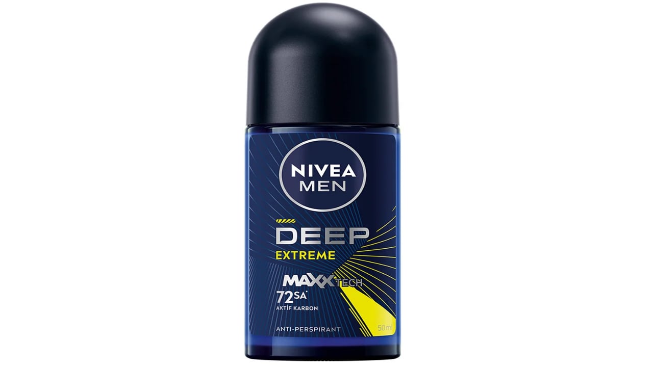 Nivea Men Deep Extreme Roll On  Deodorant 50 Ml