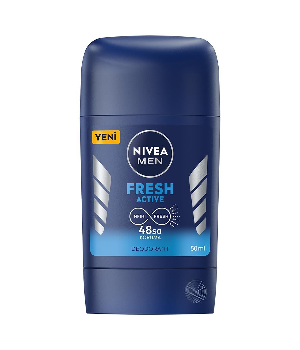 NIVEA Men - Erkek Deodorant - Fresh Active Stick Erkek Deodorant 50 ML - - 48 Saate Kadar Terlemeye Karşı Etkin Ferah Koruma