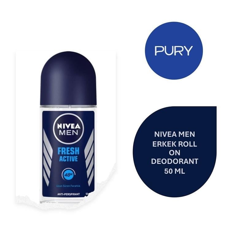 NIVEA MEN FRESH ACTIVE  ERKEK ROLL ON DEODORANT  50 ML