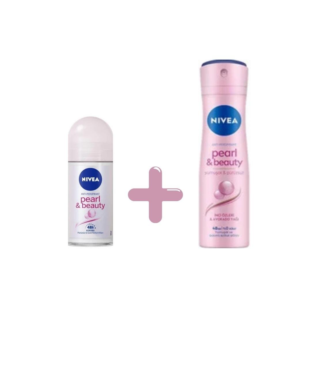 Nivea Pearl&Beauty Kadın Roll On Deodorant 50 Ml + Sprey Deodorant 150 Ml