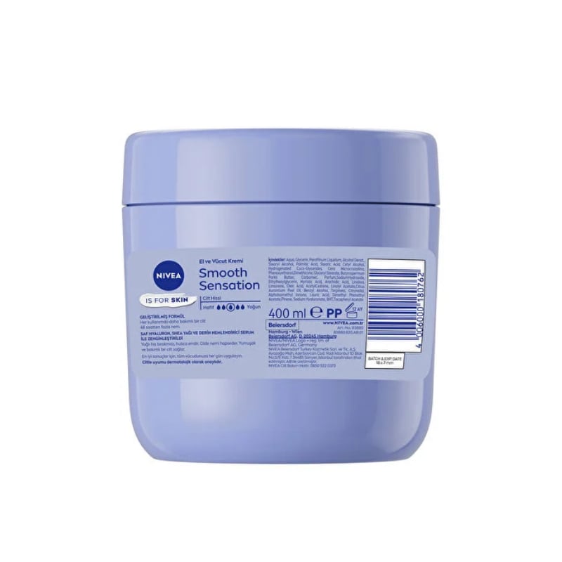 Nivea Smooth Sensation Kuru Ciltler İçin El ve Vücut Kremi 400 Ml