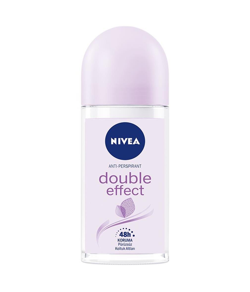 NIVEA Women - Kadın Deodorant - Double Effect Kadın Roll On Deodorant 50 ML - 48 Saate Kadar Etkin, Hızlı Kuruma, Ter Kokusuna Etkili Çözüm