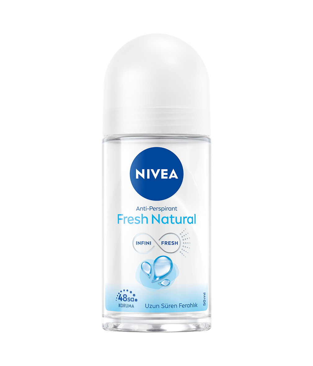 NIVEA Women - Kadın Deodorant - Fresh Natural Kadın Roll On Deodorant 50 ML - Ferah Kalıcı Anti - Perspirant Etki