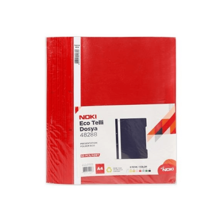 NOKI TELLİ DOSYA 50'Lİ KIRMIZI