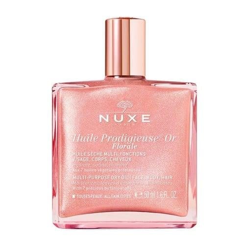 NUXE Paris - OR - FLORALE PEMBE PARILTILI ÇİÇEKSİ Çok Amaçlı  Kuru Bakım Yağı 50ML