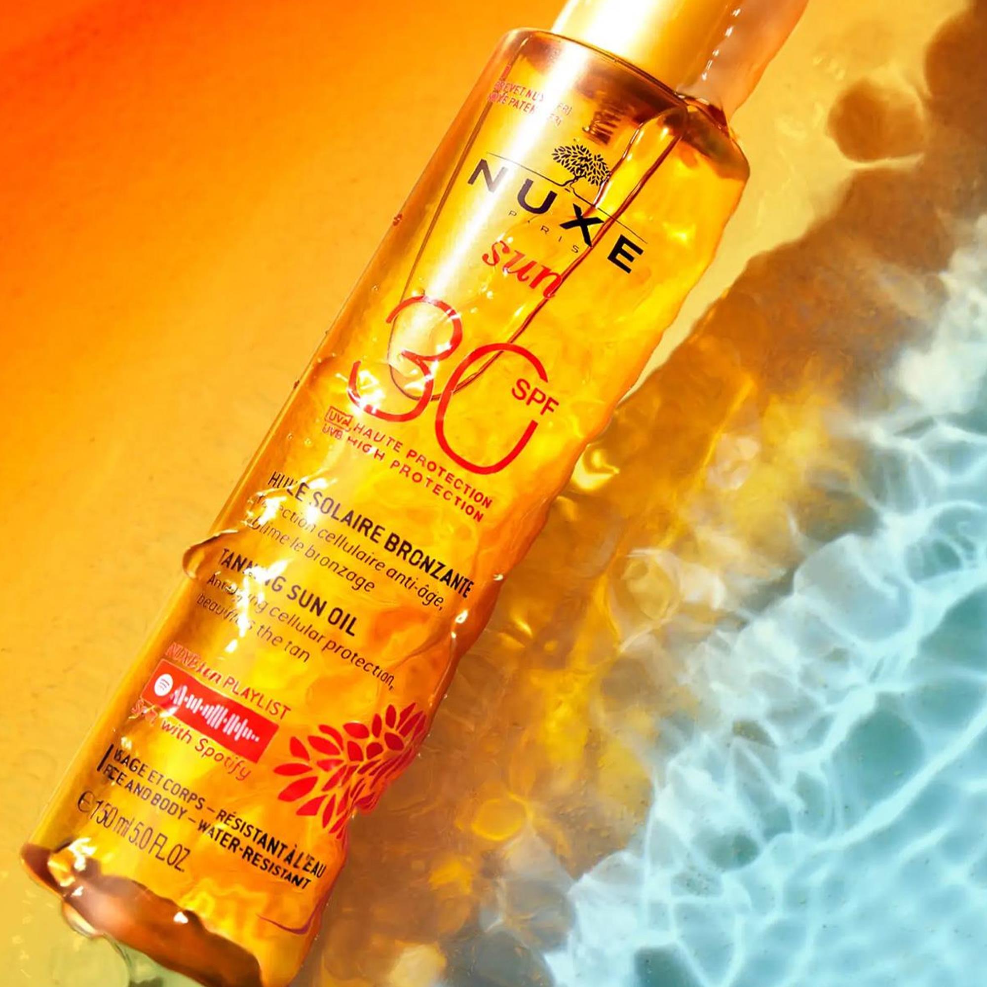 NUXE Paris -SUN -  HUILE PRODIGIEUSE -BRONZANTE- SPF30 Güneş Koruma Faktörlü - Bronzlaştırıcı Yüz ve Vücut Yağı 150ML