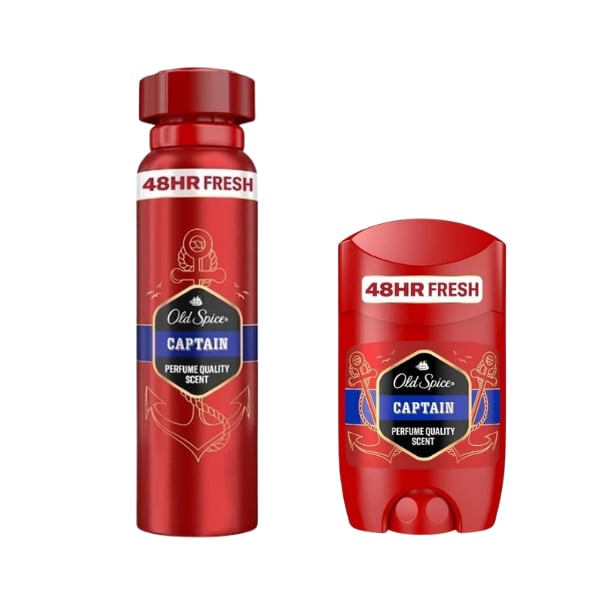 Old Spice Captain Sprey Deodorant+Stick