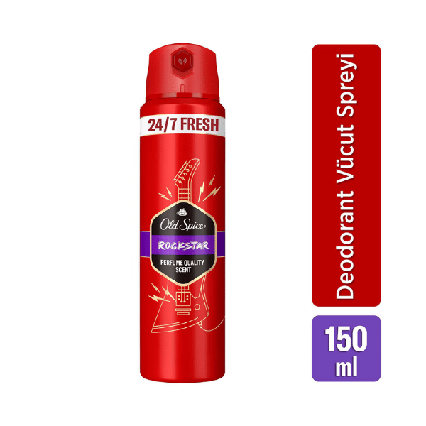 Old Spice Rockstar Erkek Deodorant Vücut Spreyi 24/7 Fresh 150 Ml