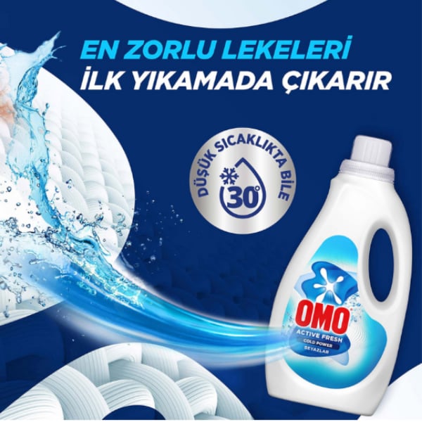 Omo Active Fresh Cold Power Sıvı Deterjan 1500 Ml