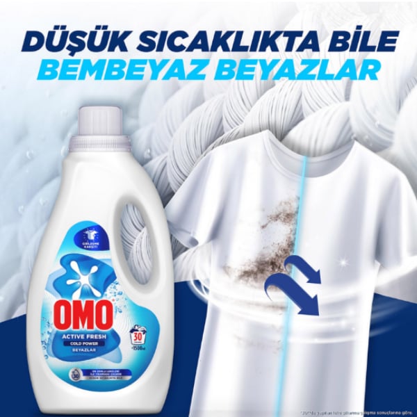 Omo Active Fresh Cold Power Sıvı Deterjan 1500 Ml