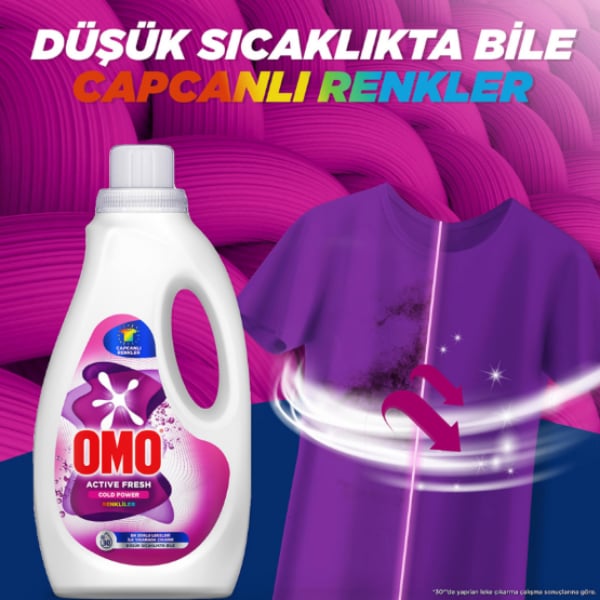 Omo Lıq Cold Power Renkliler 1500 Ml