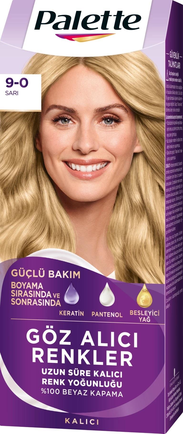 Palette Göz Alıcı Renkler 9-0 Sarı 50Ml