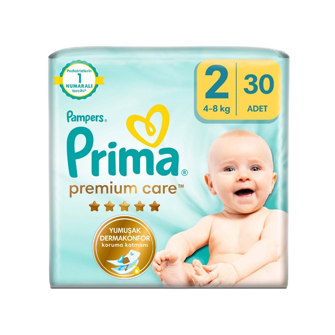 Premium Care 2 Beden 30'lu Mini İkiz Paket Bebek Bezi