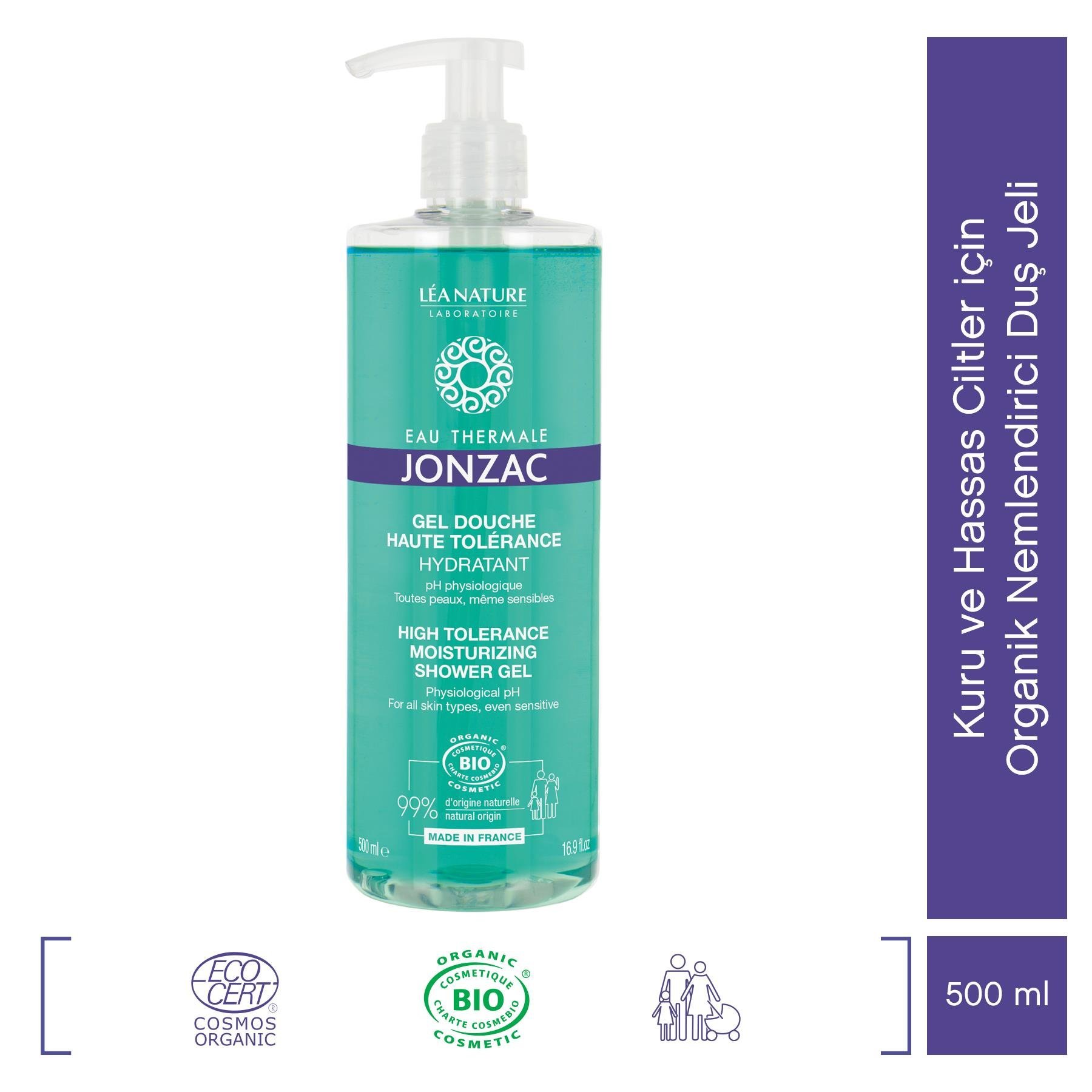 Rehydrate Kuru ve Hassas Ciltler için Organik Nemlendirici Duş Jeli 500ml