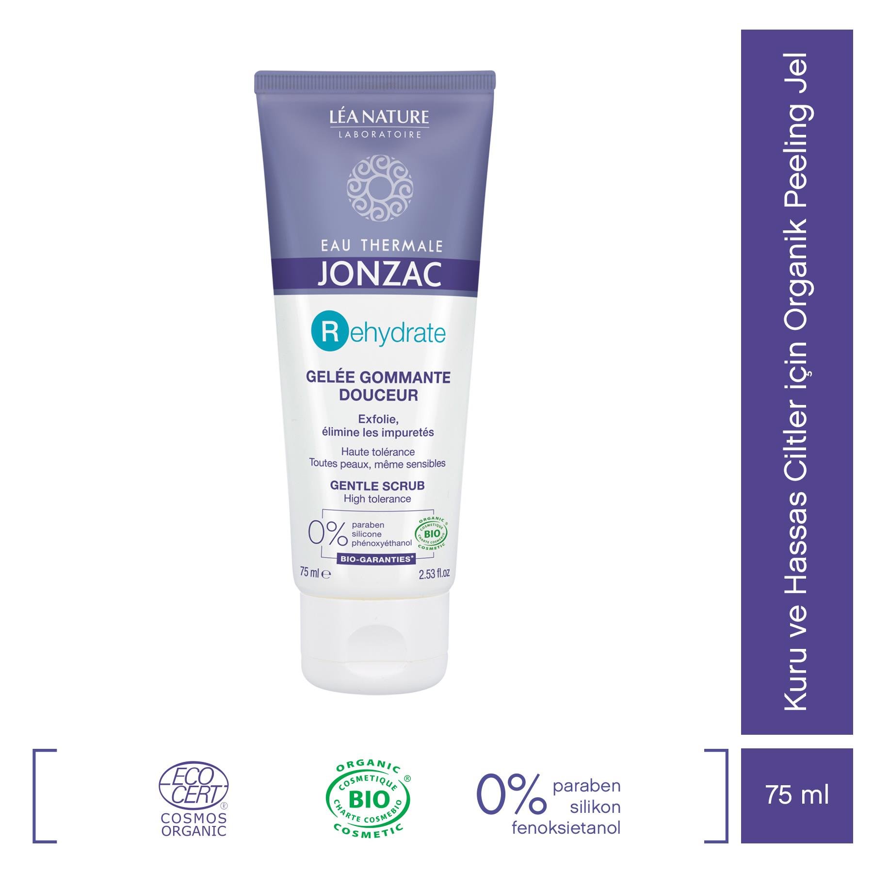 Rehydrate Kuru ve Hassas Ciltler için Organik Peeling Jel 75ml
