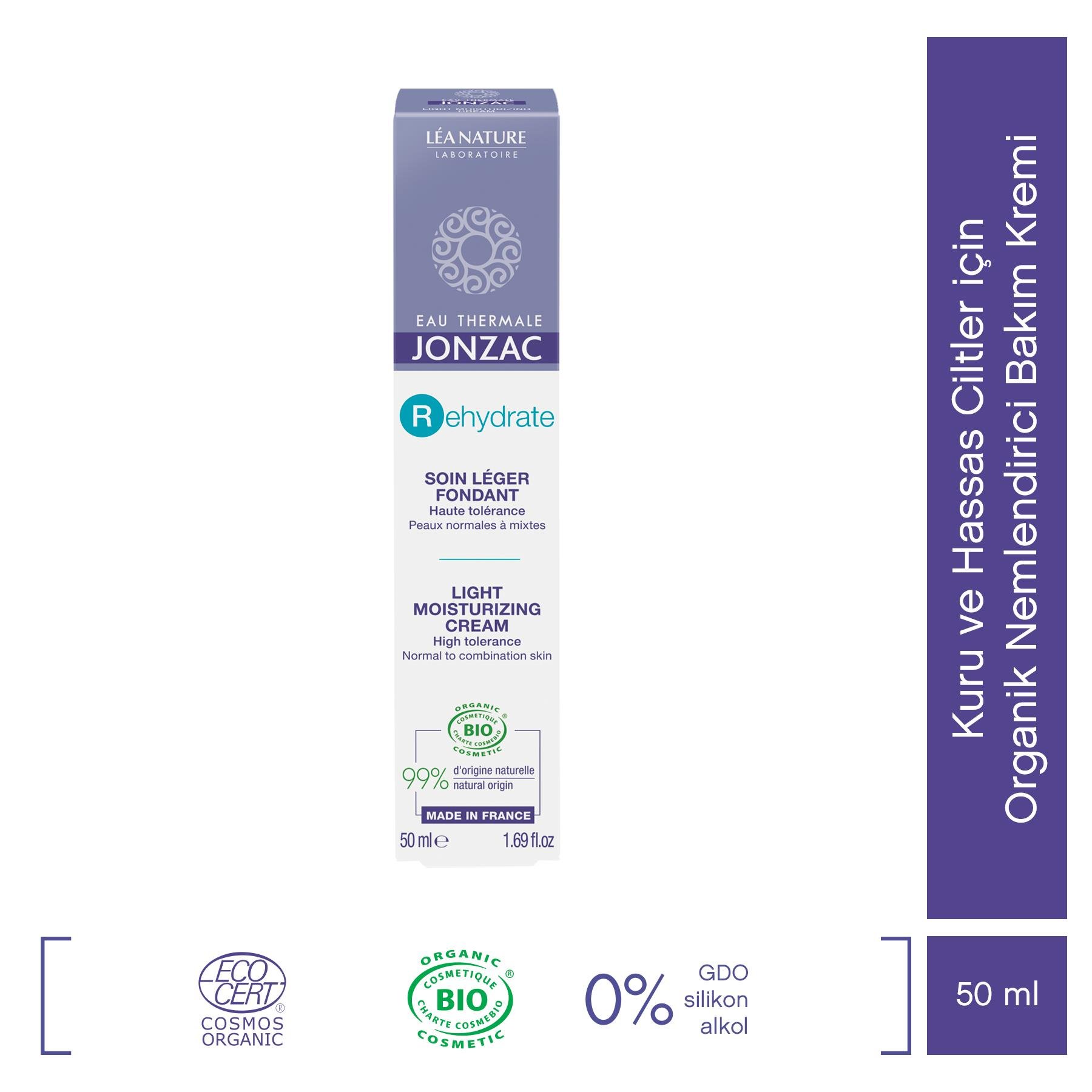 Rehydrate Light Kuru ve Hassas Ciltler için Organik Nemlendirici Bakım Kremi 50ml