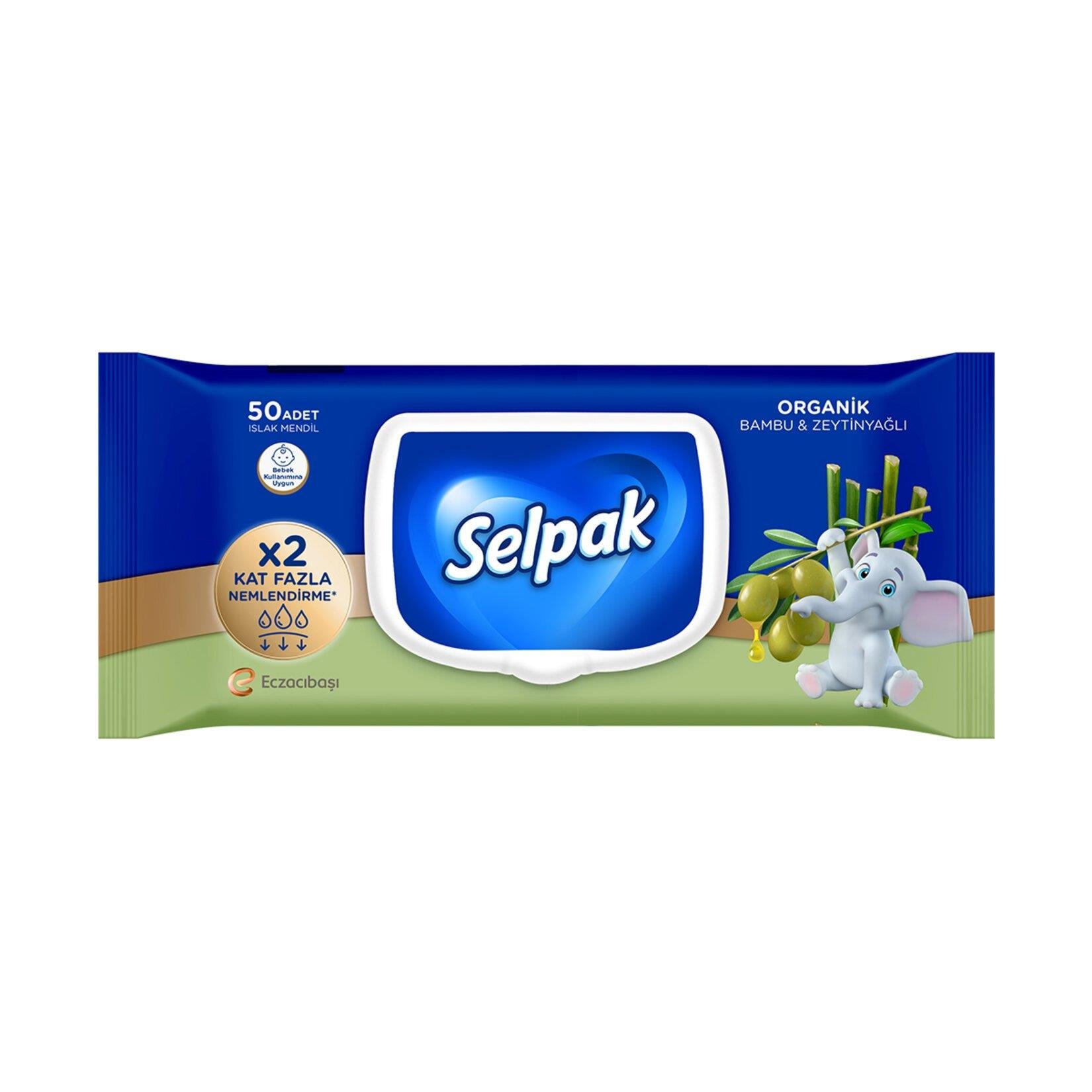 Selpak Organik Bambu & Zeytinyagli Islak Mendil 50'Li