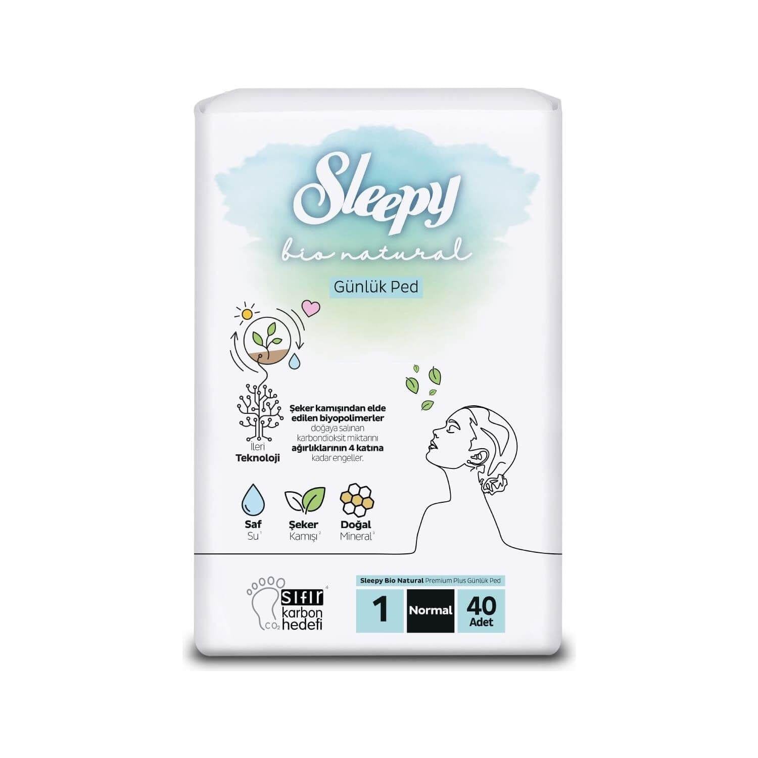Sleepy Bio Natural Normal Günlük Ped No:1 40'Lı