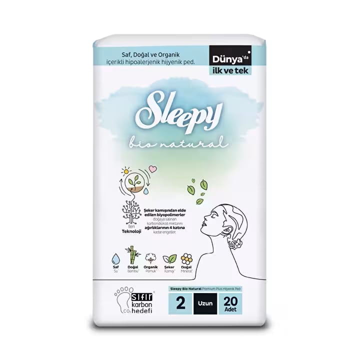 Sleepy Bio Natural Uzun Ped No:2 20'Lİ