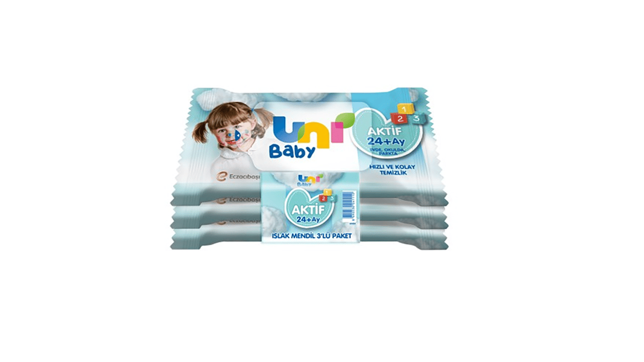 Uni Baby Aktif Cep Mendil 3'Lü