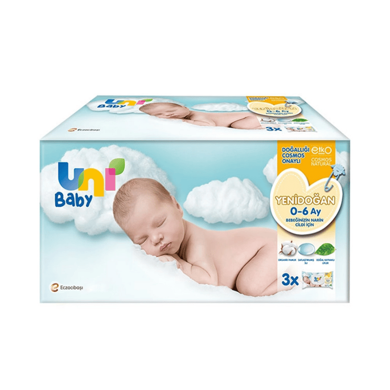 Uni Baby Yenidoğan Islak Mendil 3*40