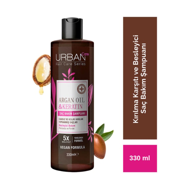 Urban Argan Yağı ve Keratin Yıpranmış Saçlar Bakım Şampuanı 330 Ml
