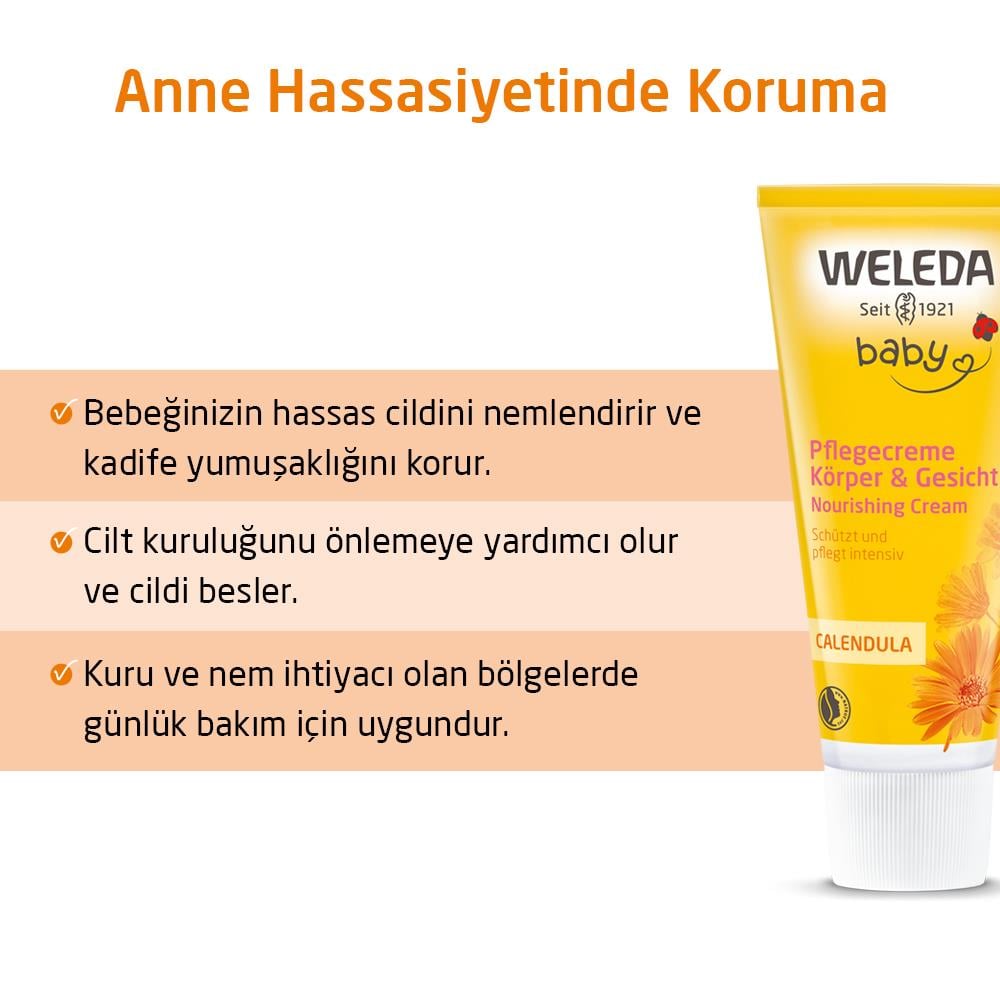 Weleda Calendula Organik Nemlendirici Vücut Kremi 75ml 