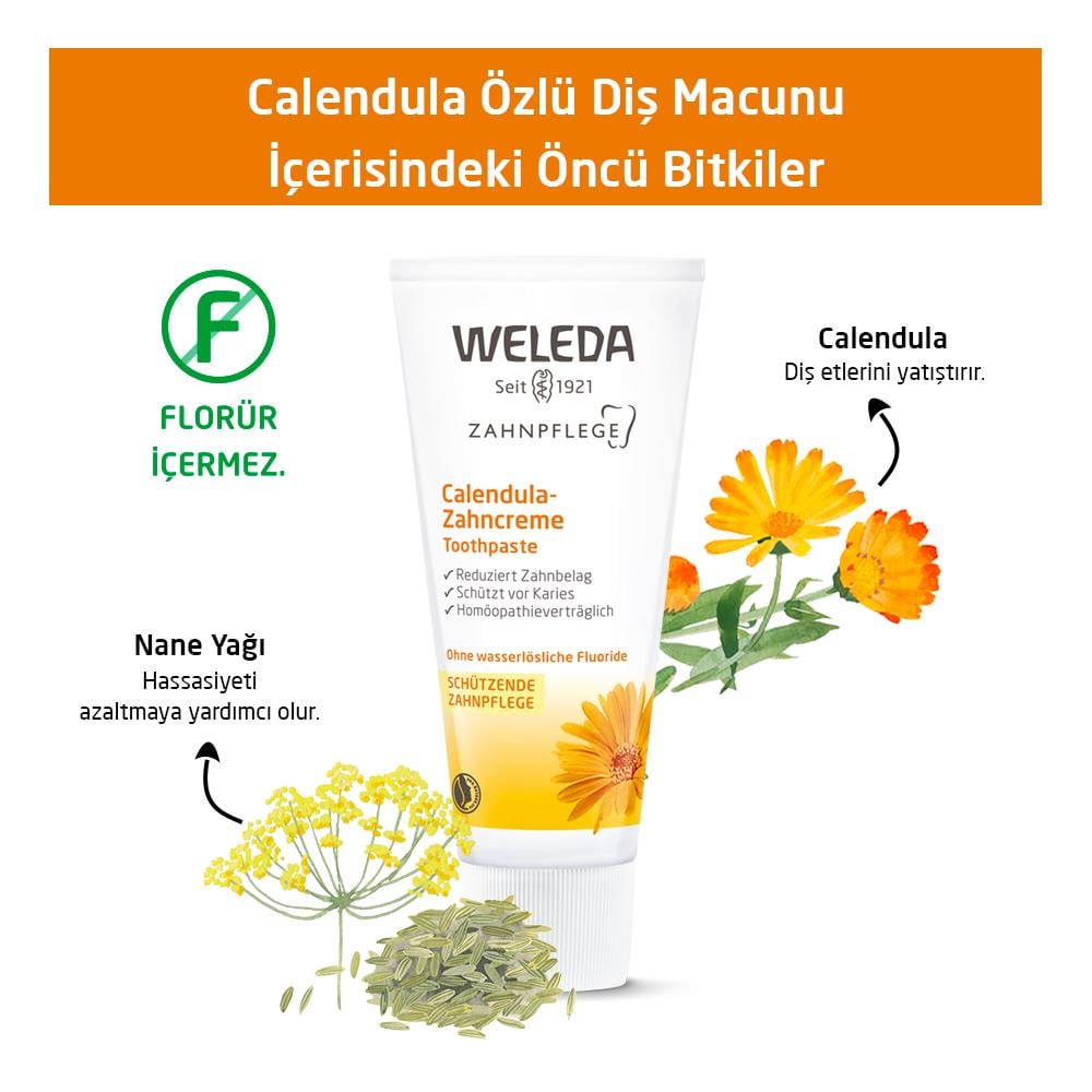 Weleda Calendula Özlü Organik Diş Macunu 75ml 