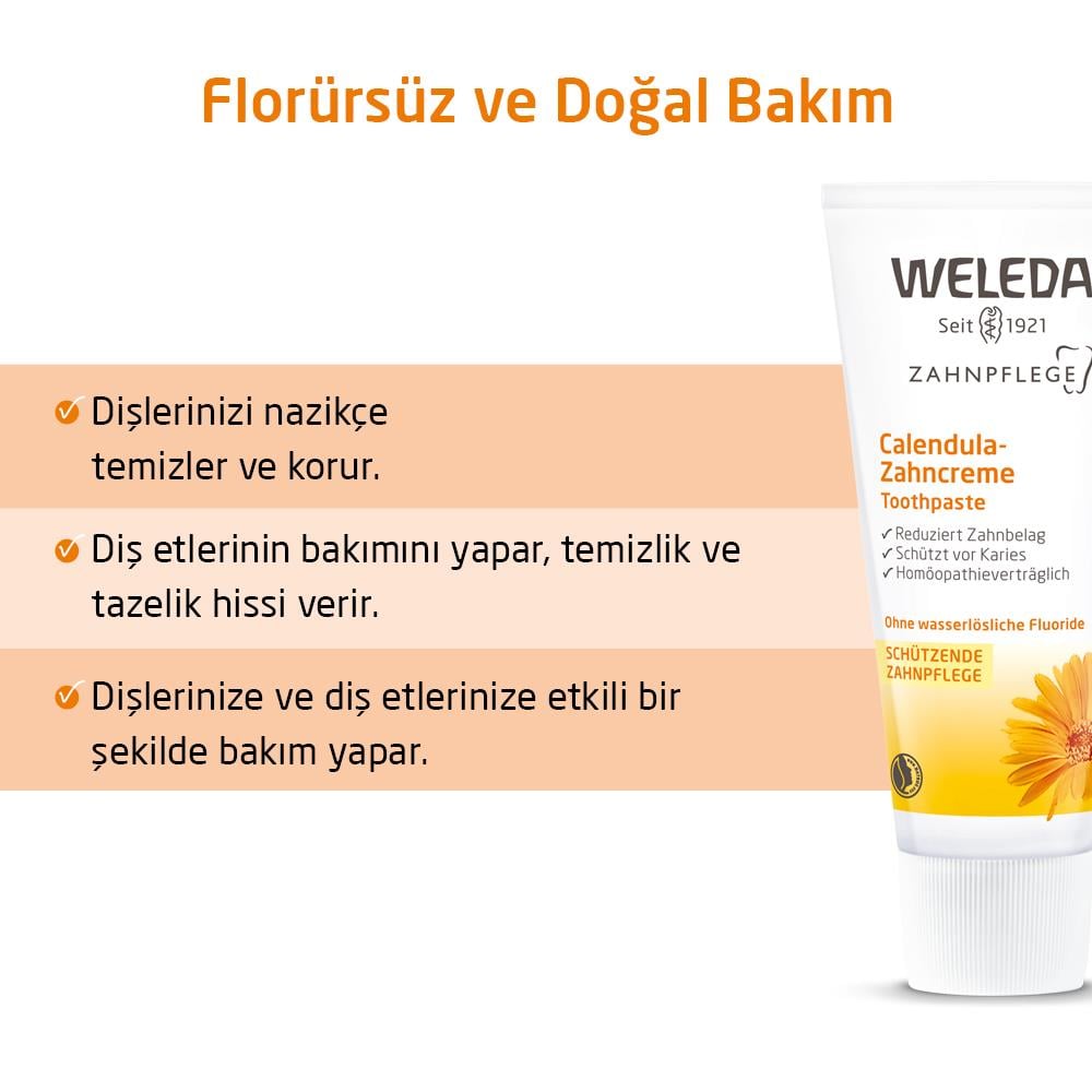 Weleda Calendula Özlü Organik Diş Macunu 75ml 