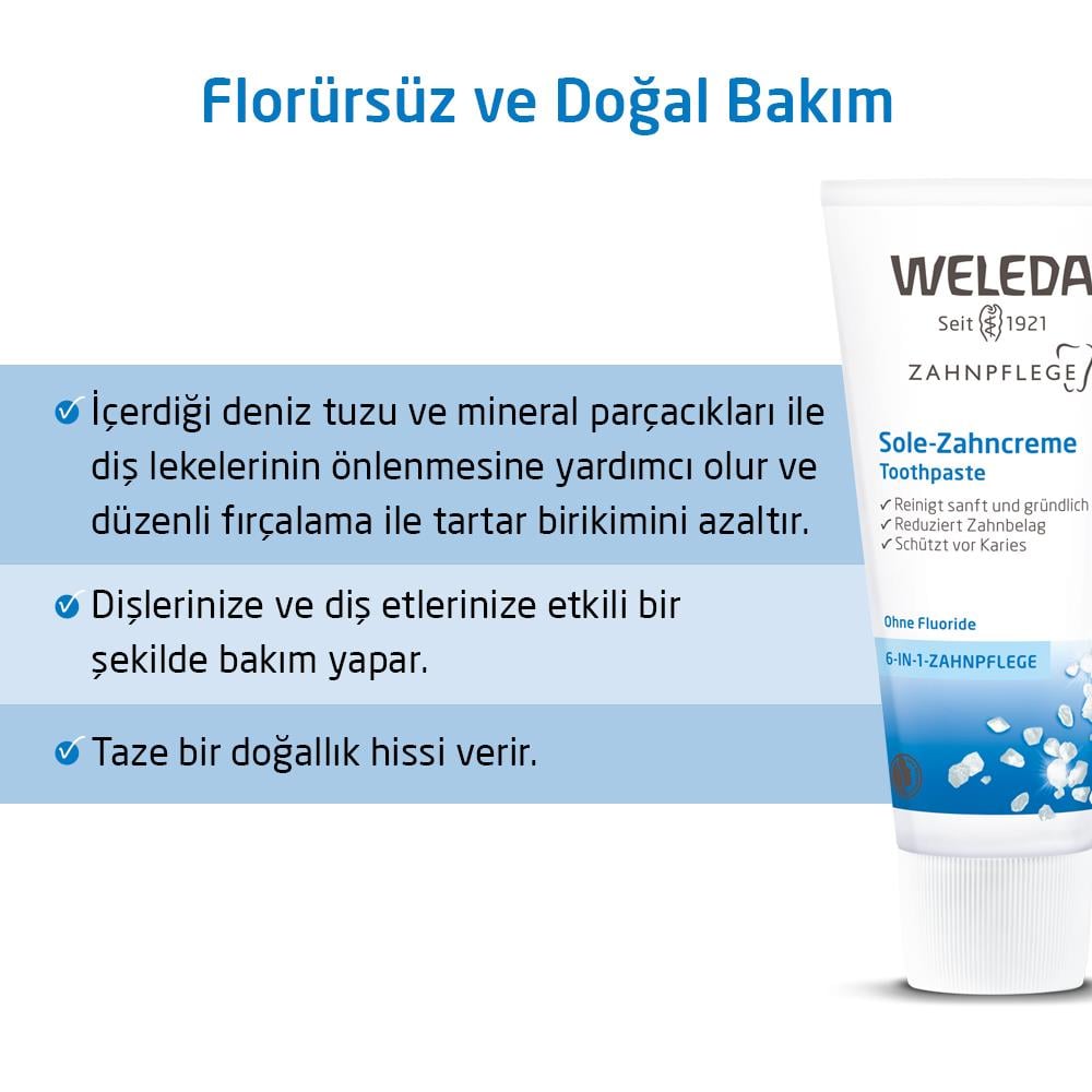 Weleda Deniz Tuzu Mineralli Organik Diş Macunu 75ml 