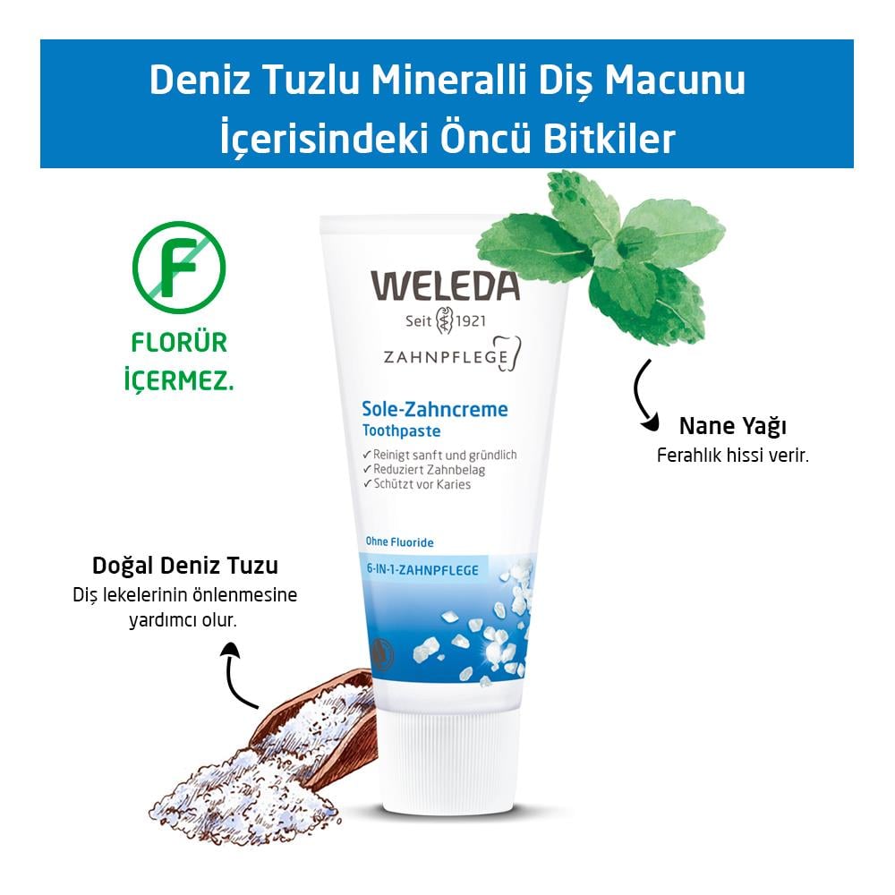 Weleda Deniz Tuzu Mineralli Organik Diş Macunu 75ml 