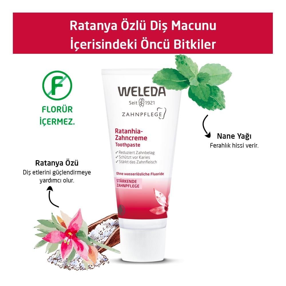 Weleda Ratanya Özlü Organik Diş Macunu 75ml 