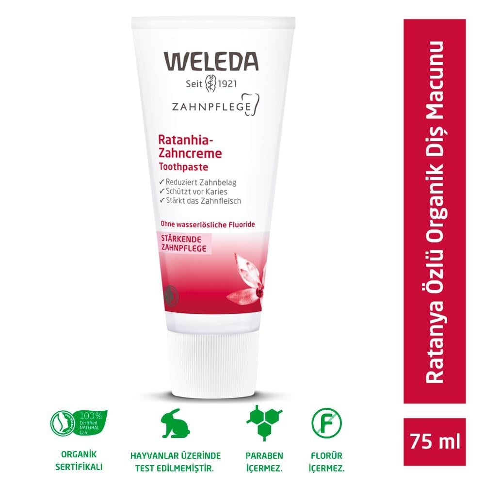 Weleda Ratanya Özlü Organik Diş Macunu 75ml 