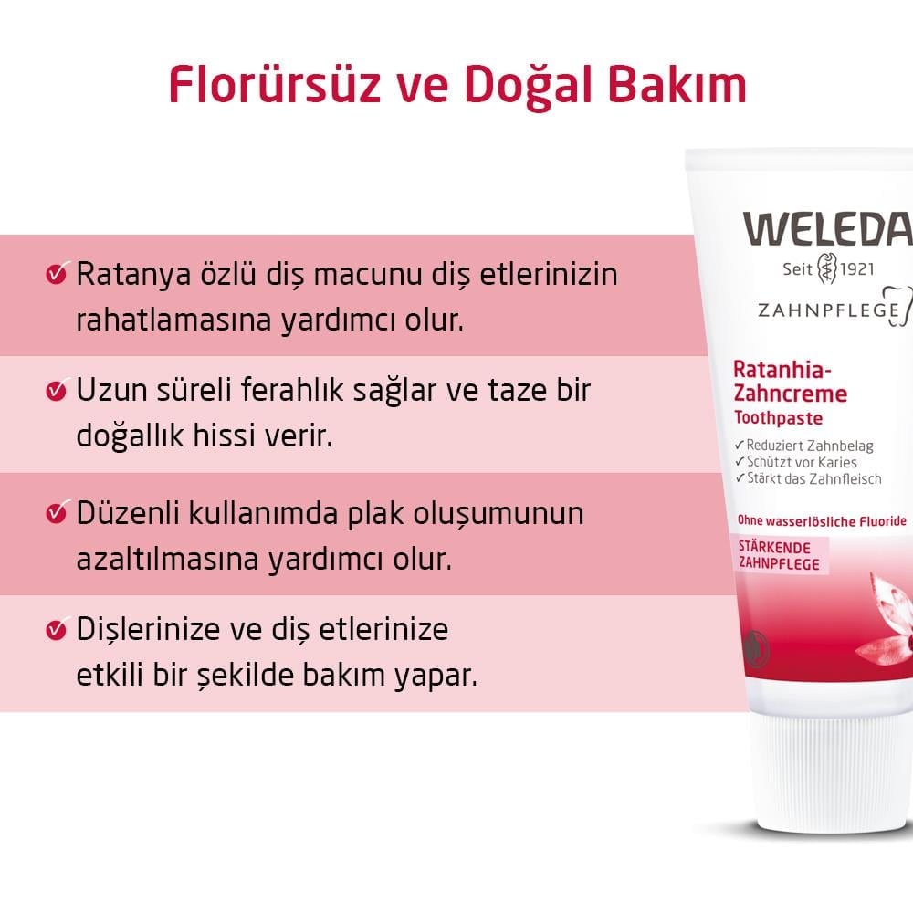 Weleda Ratanya Özlü Organik Diş Macunu 75ml 