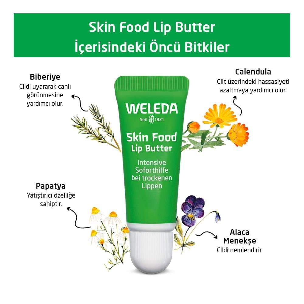Weleda Skin Food Organik Besleyici Dudak Balmı 8ml 
