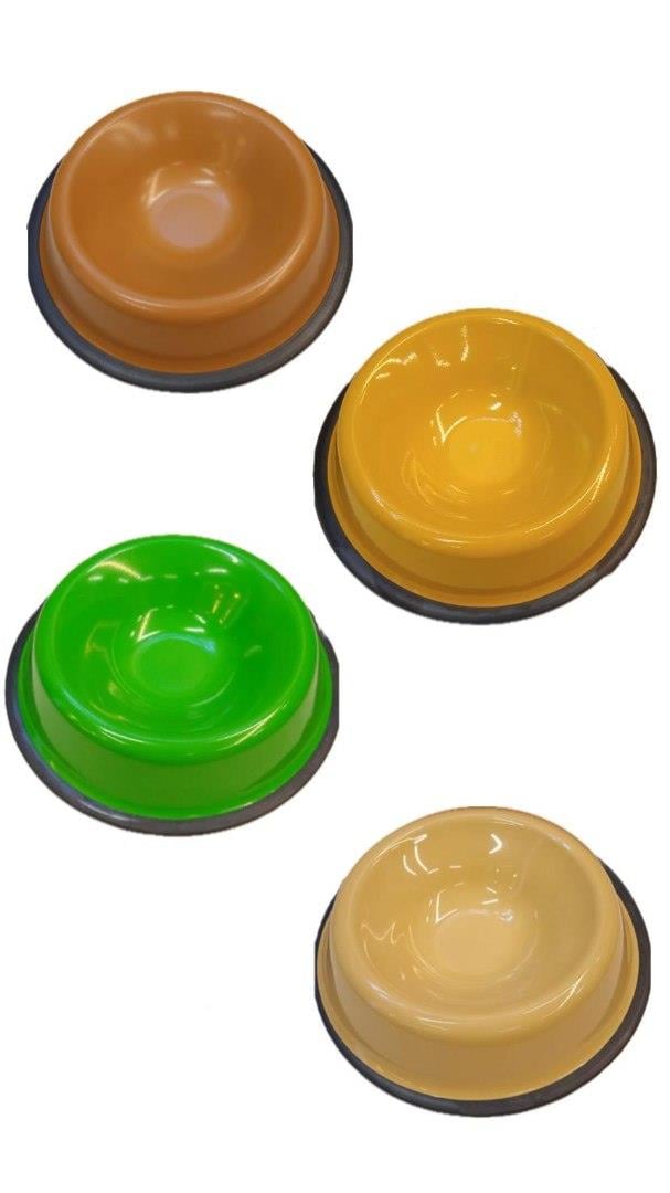  Kaydırmaz Tabanlı 16 cm Çelik Mama ve Su Kabı