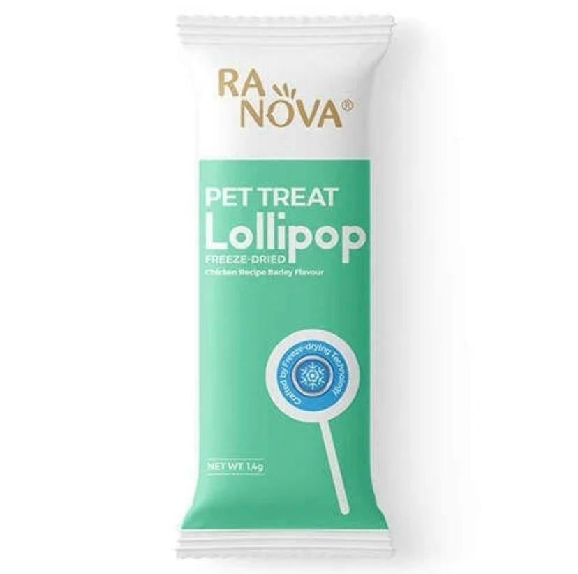  Ra Nova Tavuklu ve Arpa Otu Aromalı Dondurularak Kurutulmuş Kedi Ödülü Lolipop