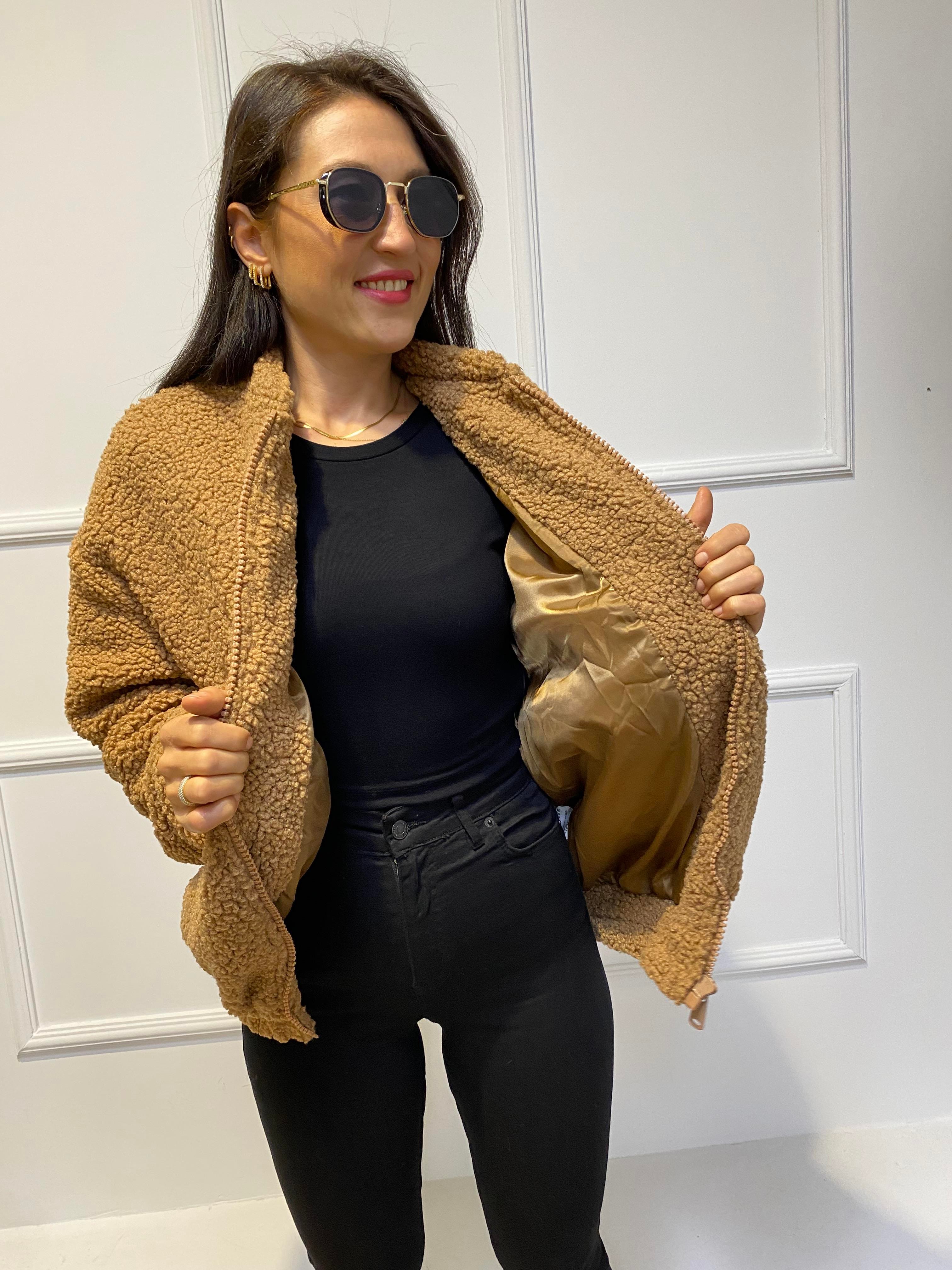 CAMEL RENK BAYAN SPOR MODEL BOMBER CEKET