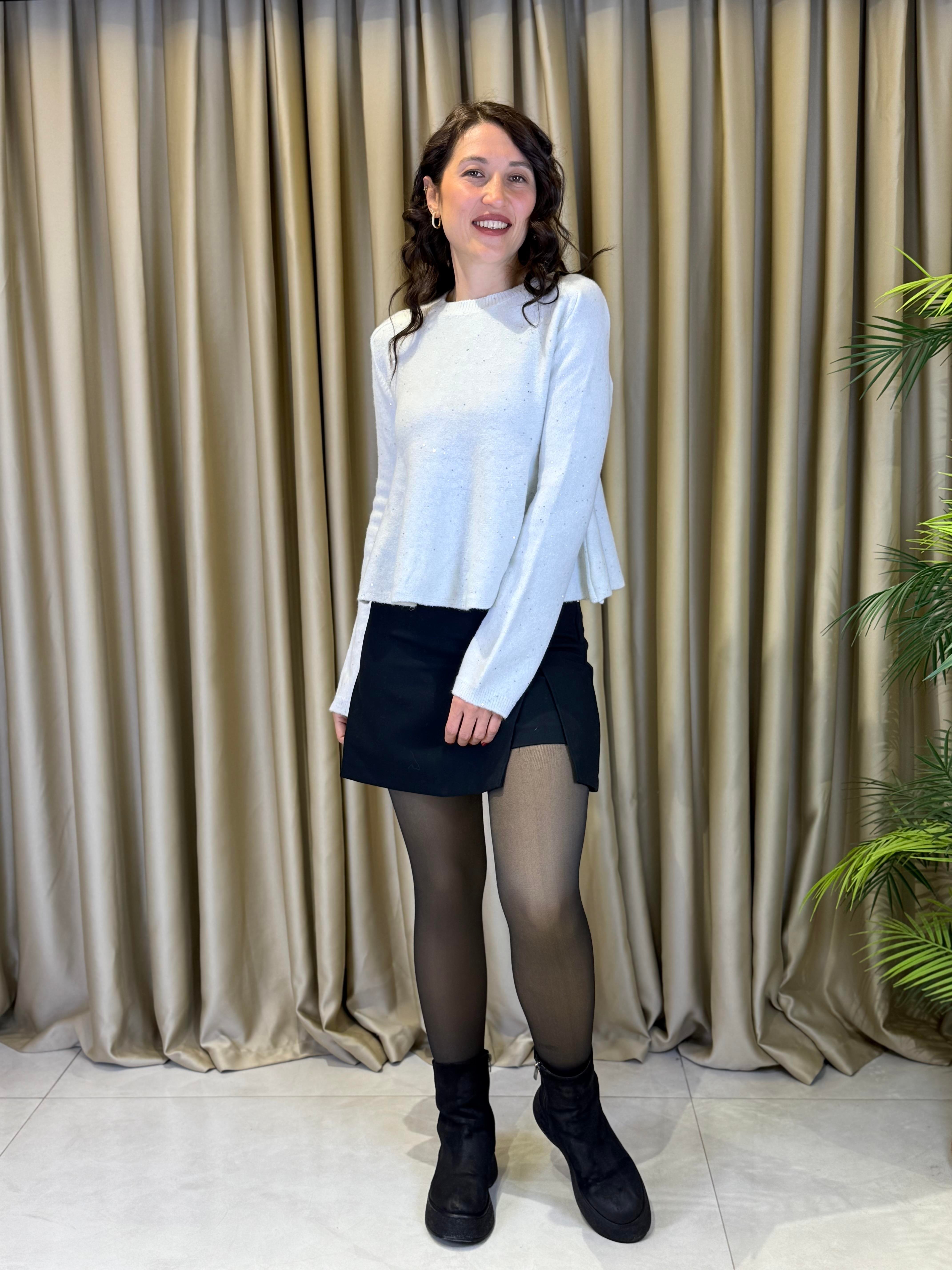 DİLVİN 10832 PEPLUM PULLU SİMLİ TRİKO KAZAK