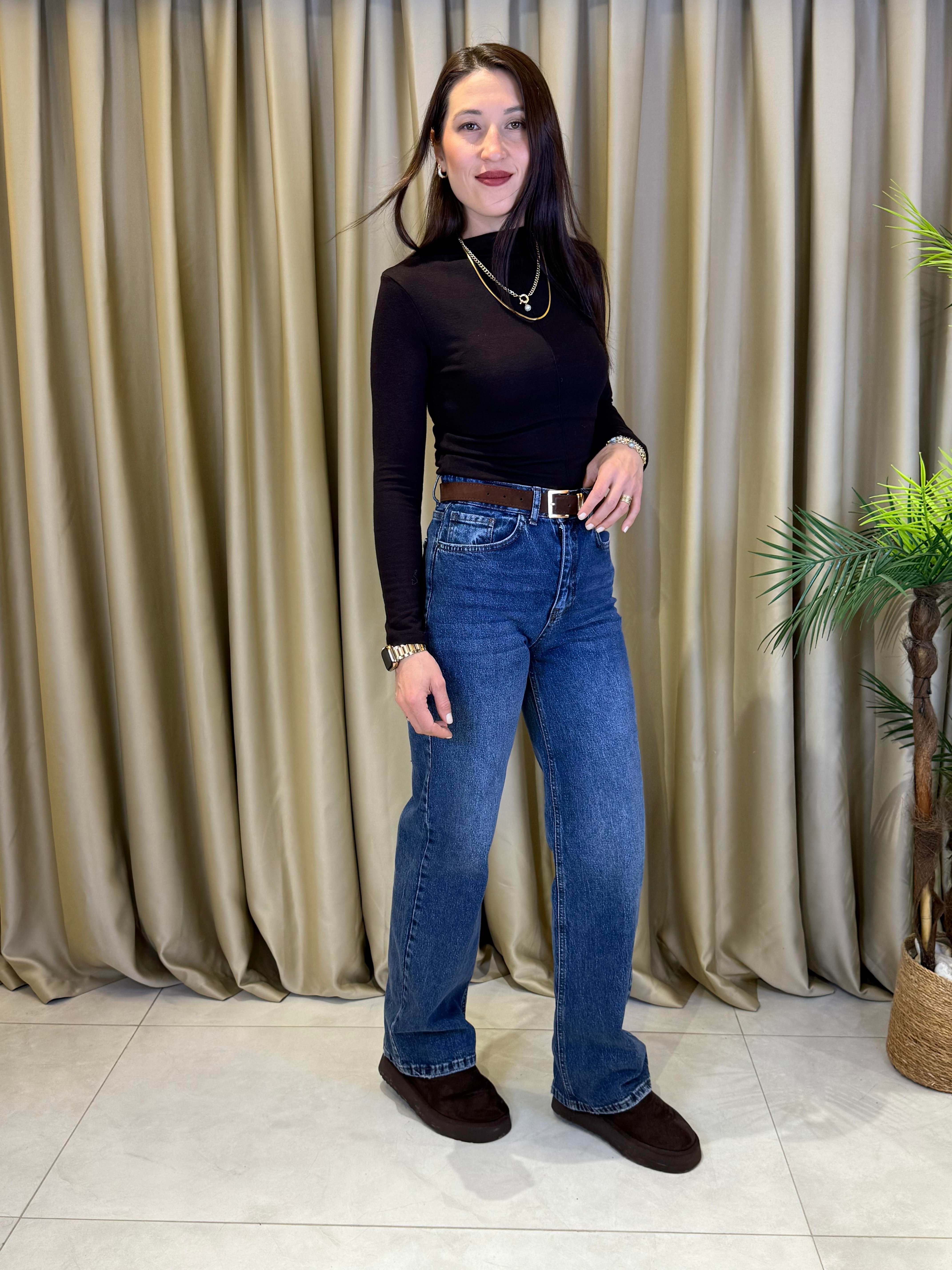 DİLVİN 31391 DİK YAKA UZUN KOLLU KAHVERENGİ BASİC BLUZ