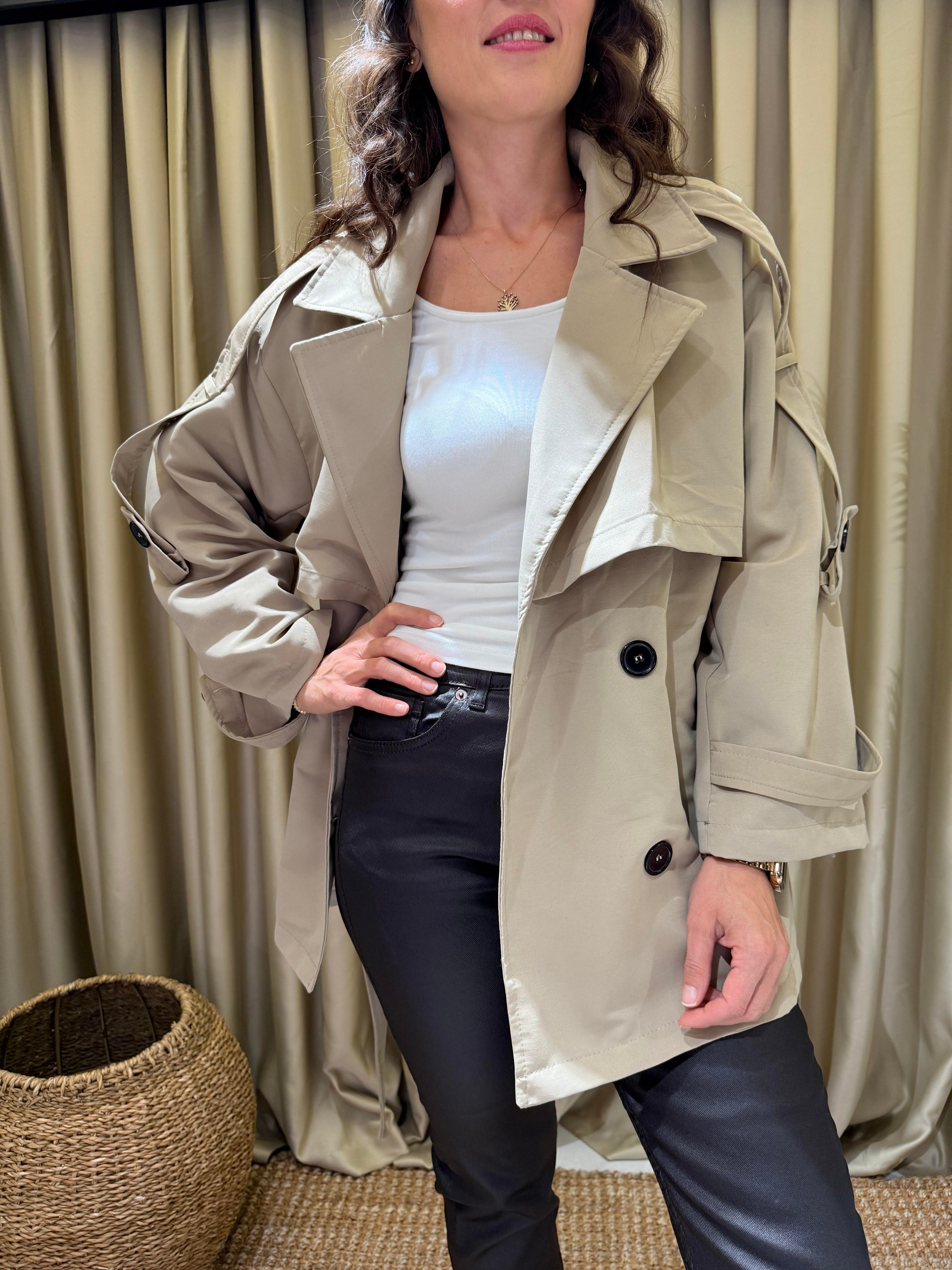 SALAŞ MODEL ARABOY CAMEL RENK KADIN TRENÇKOT