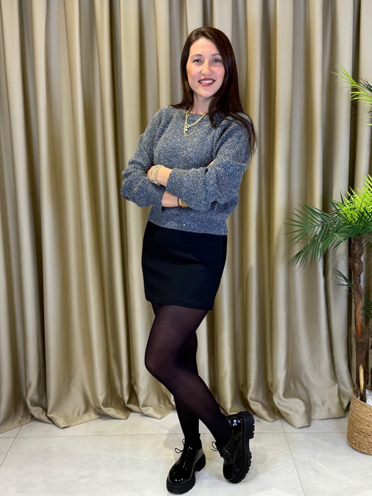 SİMLİ VE PULLU ANTRASİT KAZAK