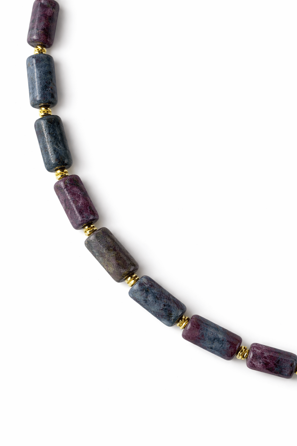 Ruby Zoisit Aura Kolye – Doğal Ruby Zoisit Taşı Kolye 45 cm