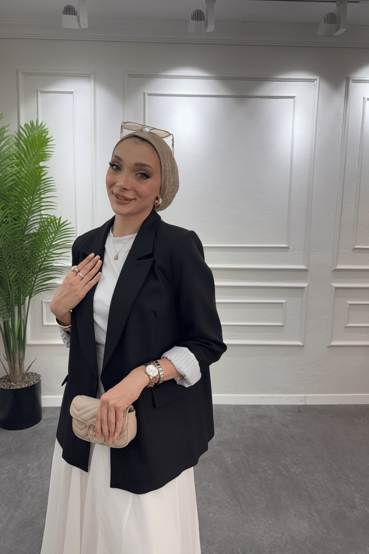 Poliviskon Blazer - Siyah