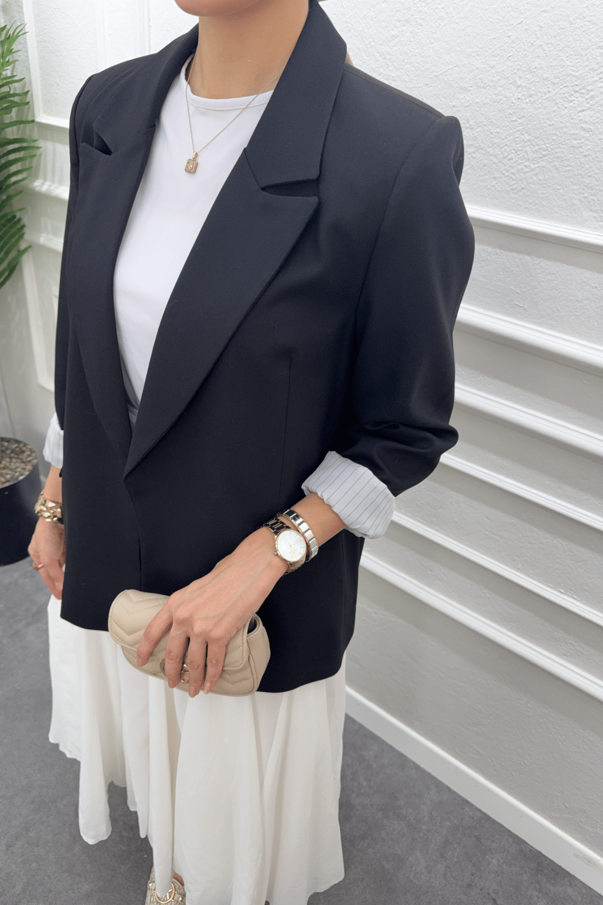 Poliviskon Blazer - Siyah