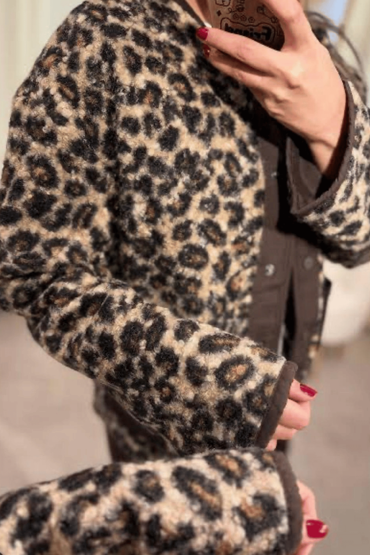 Leopar Çift Taraflı Ceket