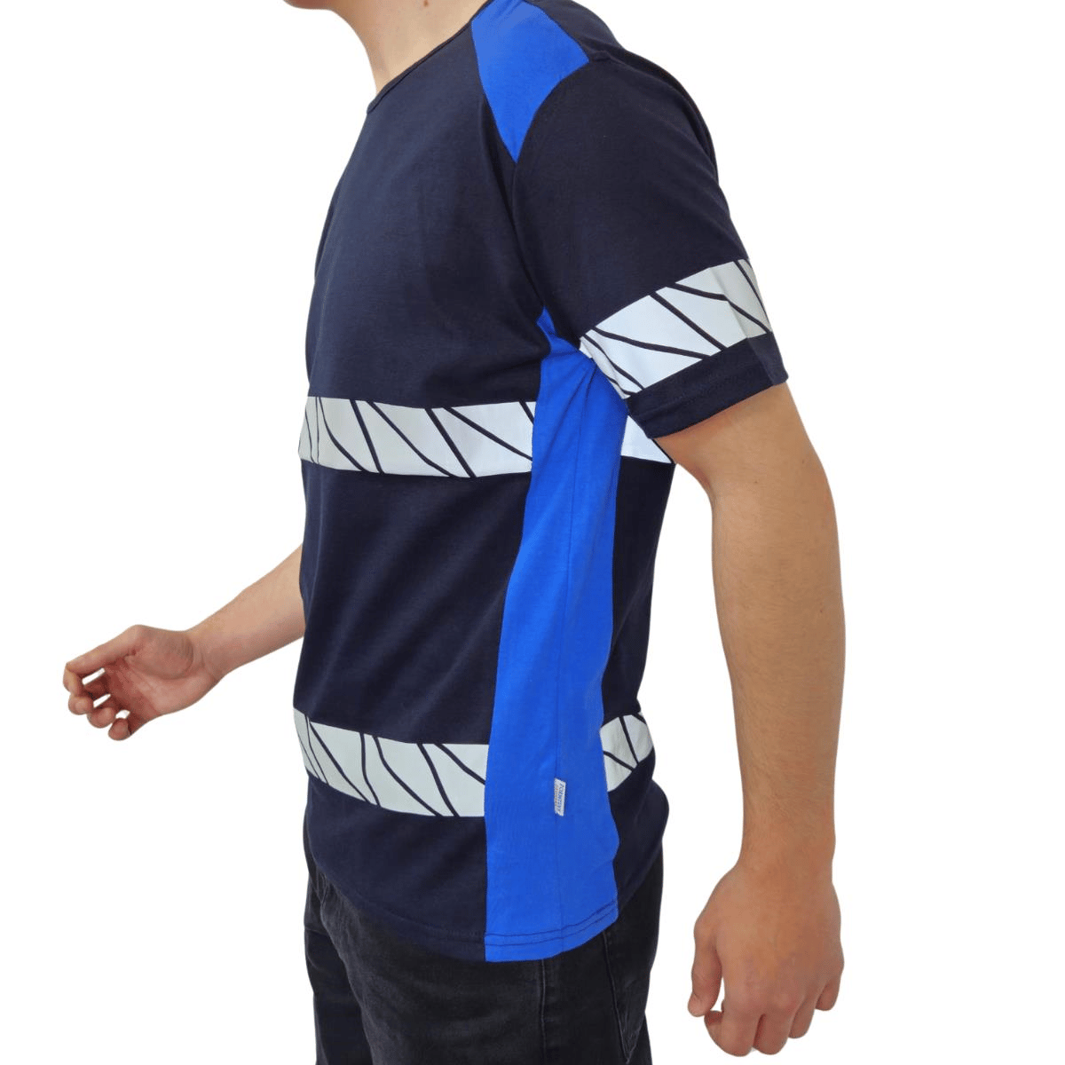 Formteks RefleX Pro – Reflektör Baskılı O  Yaka  İş Tişörtü Lacivert Sax