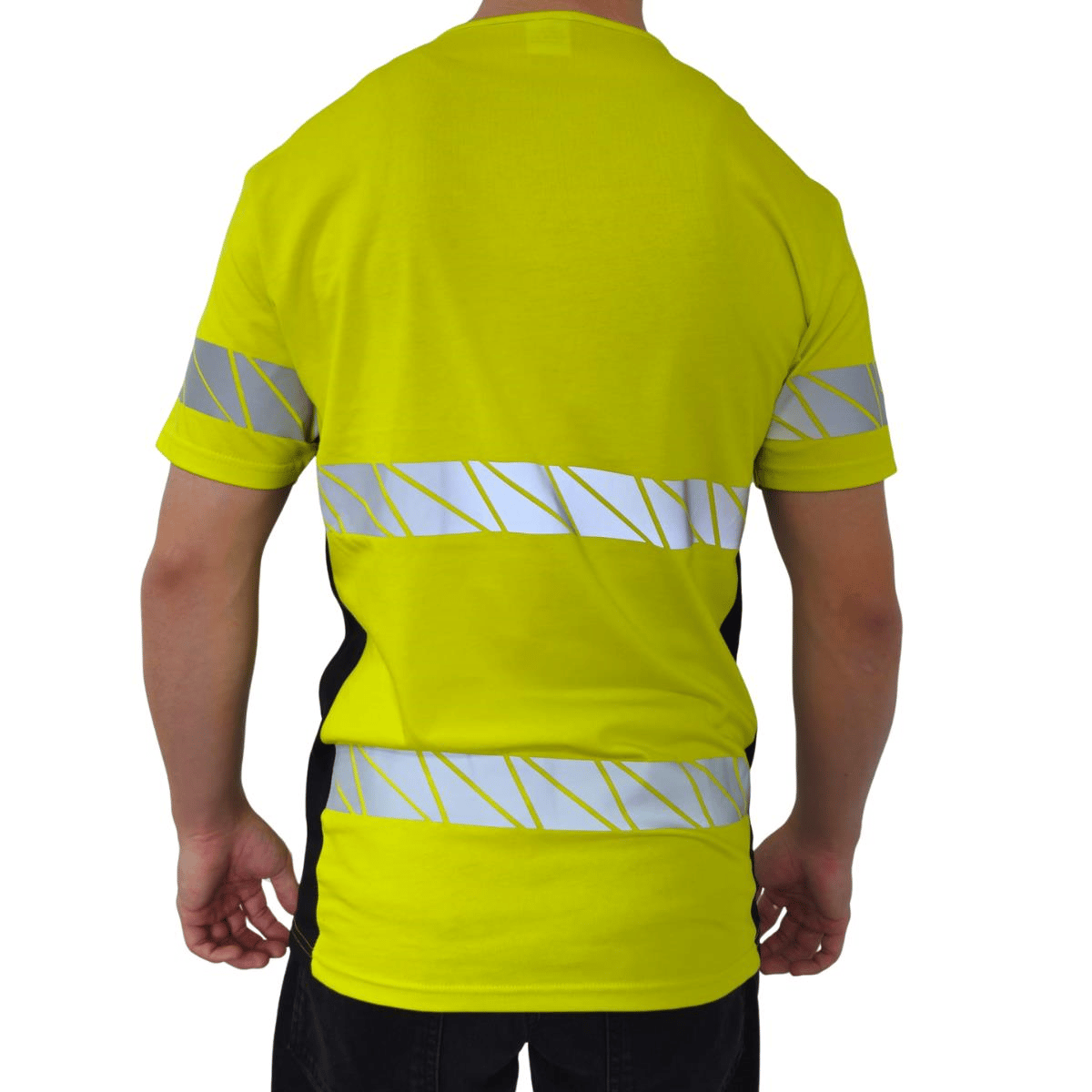 Formteks RefleX Pro – Reflektör Baskılı O Yaka İş Tişörtü Sarı Siyah